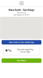 Mobile Screenshot of narasushisandiego.com