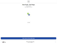 Tablet Screenshot of narasushisandiego.com